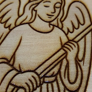 Húsvéti gyerek ajándék. Szép, gravírozott álomőrző. Moder Jeanne d�Arc kép gyerekszobába ágy fölé. Igazi katonás védelem - otthon & életmód - dekoráció - kép & falikép - fából készült kép - Meska.hu