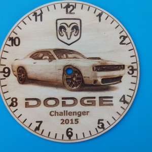 Húsvétra, ajándékba: Dodge Challenger 2015 mintás falióra. USA rajongónak, veteránosnak. - otthon & életmód - dekoráció - fali és függő dekoráció - falióra & óra - Meska.hu