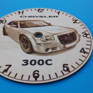 Húsvétra, ajándékba: Chrysler 300C mintás falióra. USA autó rajongónak, veteránosnak. - otthon & életmód - dekoráció - fali és függő dekoráció - falióra & óra - Meska.hu