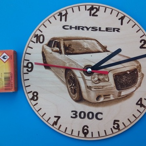 Húsvétra, ajándékba: Chrysler 300C mintás falióra. USA autó rajongónak, veteránosnak. - otthon & életmód - dekoráció - fali és függő dekoráció - falióra & óra - Meska.hu