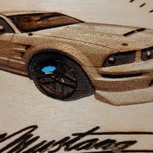 Húsvétra ajándékba: Ford Mustang mintás falióra. USA autó rajongónak, veteránosnak. - otthon & életmód - dekoráció - fali és függő dekoráció - falióra & óra - Meska.hu