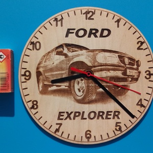 Ford Explorer mintás falióra. Ajándékba: USA autó rajongónak, veteránosnak. - otthon & életmód - dekoráció - fali és függő dekoráció - falióra & óra - Meska.hu