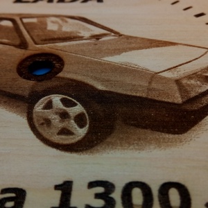 LADA Samara (3 ajtós) mintás falióra. Ajándékba: autó rajongónak, veteránosnak. - otthon & életmód - dekoráció - fali és függő dekoráció - falióra & óra - Meska.hu