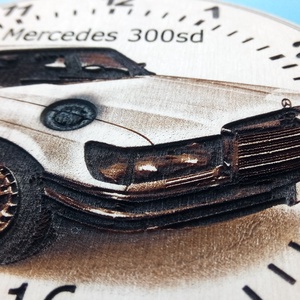 Mercedes 300sd (w116) mintás falióra. Ajándékba: autó rajongónak, veteránosnak. - otthon & életmód - dekoráció - fali és függő dekoráció - falióra & óra - Meska.hu