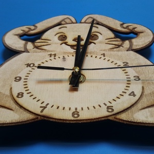 Húsvétra, húsvéti nyuszi falióra gyermeknek, gyerek szobába. - otthon & életmód - dekoráció - fali és függő dekoráció - falióra & óra - Meska.hu