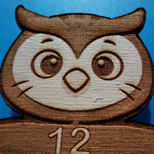 Húsvétra: Bagoly falióra. Gyermeknek, gyerekszobába. - otthon & életmód - dekoráció - fali és függő dekoráció - falióra & óra - Meska.hu