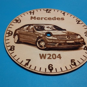 Mercedes W204 mintás falióra, Merci rajongóknak, veterán autósoknak. - Meska.hu