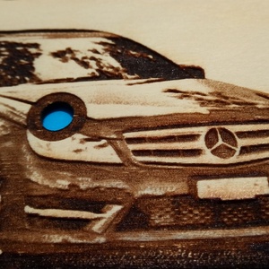 Mercedes W204 mintás falióra, Merci rajongóknak, veterán autósoknak. - otthon & életmód - dekoráció - fali és függő dekoráció - falióra & óra - Meska.hu