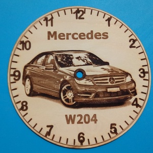 Mercedes W204 mintás falióra, Merci rajongóknak, veterán autósoknak. - otthon & életmód - dekoráció - fali és függő dekoráció - falióra & óra - Meska.hu