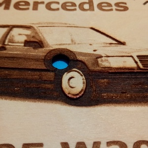 Mercedes W201 mintás falióra, Merci rajongóknak, veterán autósoknak. - otthon & életmód - dekoráció - fali és függő dekoráció - falióra & óra - Meska.hu