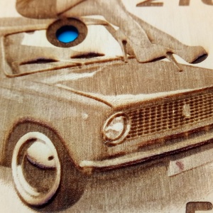 LADA 2101 mintás falióra, csajszival. Retró hangulatú kidolgozás. Ladás óra. - otthon & életmód - dekoráció - fali és függő dekoráció - falióra & óra - Meska.hu