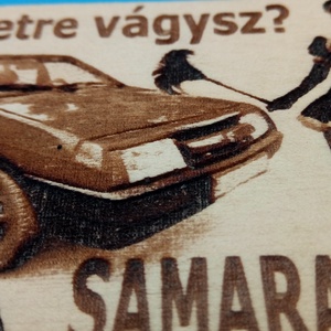 LADA samara 5a hűtőmágenes. Retro stílus, 70-es évek. Élvezetre vágysz? felirattal, lánnyal. - otthon & életmód - konyhafelszerelés, tálalás - konyhai dekoráció - hűtőmágnes - Meska.hu