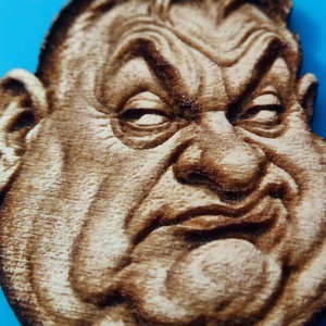 Orbán Viktor karikatúra Hűtőmágnes. Két féle. - otthon & életmód - konyhafelszerelés, tálalás - konyhai dekoráció - hűtőmágnes - Meska.hu