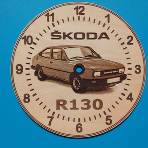 Skoda R130 mintás gravírozott ritka falióra. Óra, Skodásnak. rapid - Meska.hu