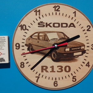 Skoda R130 mintás gravírozott ritka falióra. Óra, Skodásnak. rapid - otthon & életmód - dekoráció - fali és függő dekoráció - falióra & óra - Meska.hu