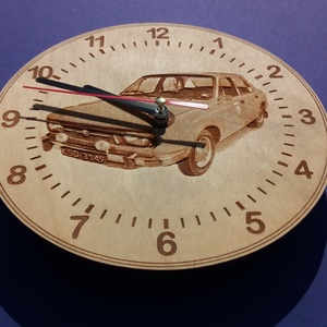 Skoda 105 mintás gravírozott ritka falióra. Óra, Skodásnak.  - otthon & életmód - dekoráció - fali és függő dekoráció - falióra & óra - Meska.hu