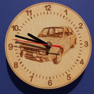 Skoda 105 mintás gravírozott ritka falióra. Óra, Skodásnak.  - otthon & életmód - dekoráció - fali és függő dekoráció - falióra & óra - Meska.hu
