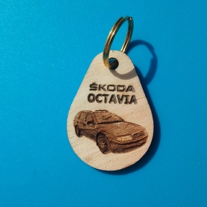 Skoda Octavia mintás kulcstartó. (zöld) - táska & tok - kulcstartó & táskadísz - kulcstartó - Meska.hu