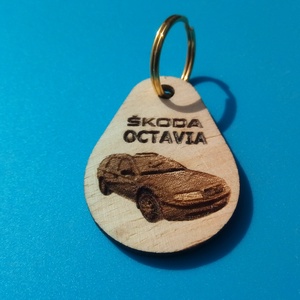 Skoda Octavia mintás kulcstartó. (zöld) - táska & tok - kulcstartó & táskadísz - kulcstartó - Meska.hu