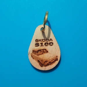 Skoda S100 mintás kulcstartó.  - Meska.hu