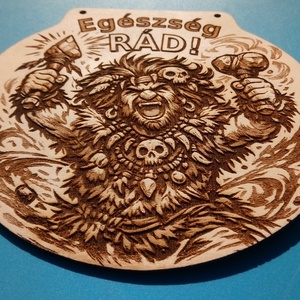 Egészség sámán. Egészséghozó gravírozott falikép. Házi áldás, szobadísz, ajándék. - otthon & életmód - dekoráció - kép & falikép - fából készült kép - Meska.hu
