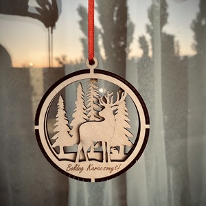 3D fa karácsonyfadísz, Karácsony, Karácsonyi lakásdekoráció, Karácsonyfadíszek, Famegmunkálás, Gravírozás, pirográfia, MESKA