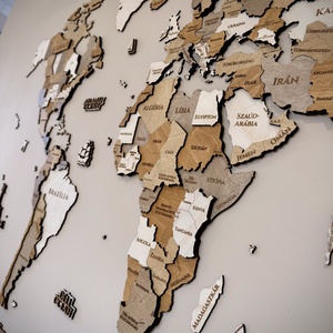 Fa világtérkép - otthon & életmód - dekoráció - fali és függő dekoráció - térkép - Meska.hu