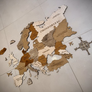 Európa térkép - otthon & életmód - dekoráció - fali és függő dekoráció - térkép - Meska.hu