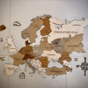 Európa térkép - otthon & életmód - dekoráció - fali és függő dekoráció - térkép - Meska.hu