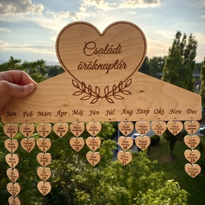 Családi naptár - otthon & életmód - dekoráció - fali és függő dekoráció - falinaptár & öröknaptár - Meska.hu