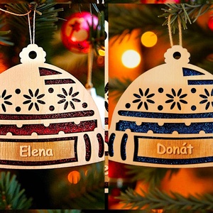 Neves karácsonyi dísz - karácsony - karácsonyi lakásdekoráció - karácsonyfadíszek - Meska.hu