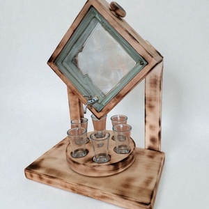 Pörgetős italadagoló , Esküvő, Emlék & Ajándék, Doboz, Famegmunkálás, MESKA