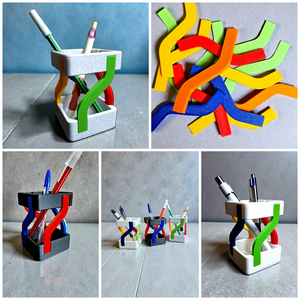 3D nyomtatott ceruzatartó TwistArt  - Meska.hu