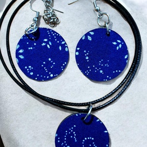 Kékfestő fülbevaló - esküvő - ékszer - ékszerszett - Meska.hu