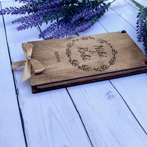 Koszorú fa pénzátadó doboz esküvőre - ballagásra - különleges alkalomra  - Meska.hu