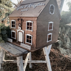 Esküvői Pénzgyűjtő Házikó - esküvő - dekoráció - helyszíni dekor - Meska.hu