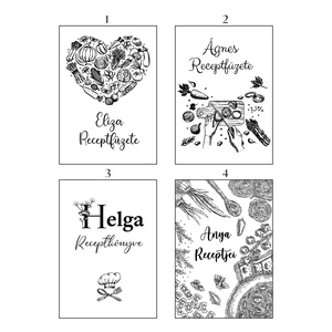 Egyedi receptfüzet receptlapokkal - otthon & életmód - konyhafelszerelés, tálalás - sütés, főzés - receptfüzet - Meska.hu