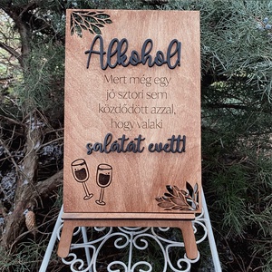Vicces feliratos esküvői tábla - Alkohol - Meska.hu