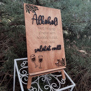 Vicces feliratos esküvői tábla - Alkohol - esküvő - dekoráció - tábla & jelzés - Meska.hu