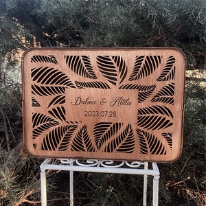 Borítékgyűjtő doboz levél mintás - Retró - Pénzgyűjtő - Esküvőre  - Meska.hu