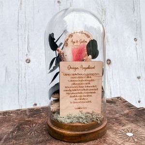 Esküvői Szülőköszöntő Ajándék � üvegbúra száraz virágokkal - esküvő - emlék & ajándék - szülőköszöntő ajándék - Meska.hu
