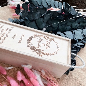 Esküvői Szülőköszöntő Ajándék Bortartó doboz fából � Hexagon - esküvő - emlék & ajándék - szülőköszöntő ajándék - Meska.hu