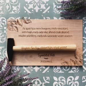 Esküvői Szülőköszöntő Ajándék � Apaköszöntő kalapács, Esküvő, Emlék & Ajándék, Szülőköszöntő ajándék, Gravírozás, pirográfia, MESKA