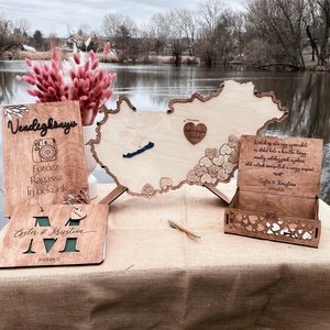 Alternatív vendégkönyv � Magyarország, Esküvő, Emlék & Ajándék, Vendégkönyv, Gravírozás, pirográfia, MESKA