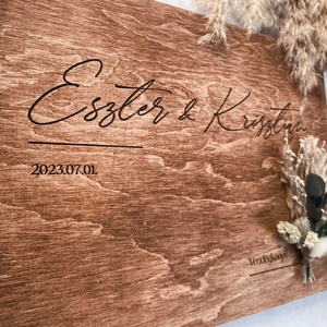 Esküvői vendégkönyv � Fa borítós � Természet - Barna - esküvő - emlék & ajándék - vendégkönyv - Meska.hu