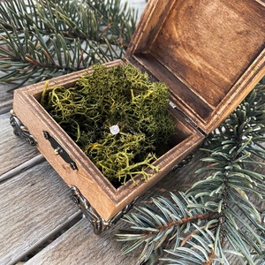 Esküvői gyűrűtartó doboz fából Vintage stílusban - esküvő - kiegészítők - gyűrűtartó & gyűrűpárna - Meska.hu