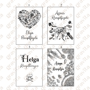 Egyedi receptfüzet � Gravírozott borító, receptlapokkal - otthon & életmód - konyhafelszerelés, tálalás - sütés, főzés - receptfüzet - Meska.hu