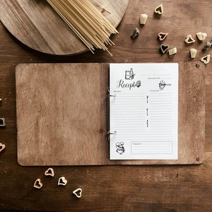 Egyedi receptfüzet � Gravírozott borító, receptlapokkal - otthon & életmód - konyhafelszerelés, tálalás - sütés, főzés - receptfüzet - Meska.hu