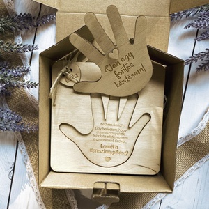 Keresztszülő felkérő DÍSZDOBOZBAN � Kezecske - baba - mama - keresztelő kellékek - keresztszülő felkérő - Meska.hu