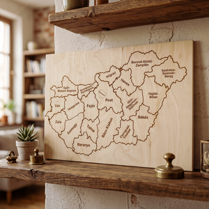 Magyarország Térkép Puzzle, Otthon & Életmód, Dekoráció, Fali és függő dekoráció, Térkép, Famegmunkálás, Prémium fa Magyarország térkép puzzle – Oktatójáték és dekoráció egyben
Fedezd fel Magyarország táj..., MESKA
